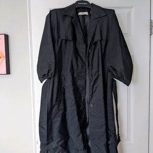 Authentic Black Silk Prada Trench Coat